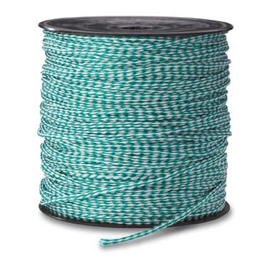 1000' Braided Polypropylene Hunter Green / White Rope