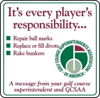 12" x 12" GCSAA Message Information Sign