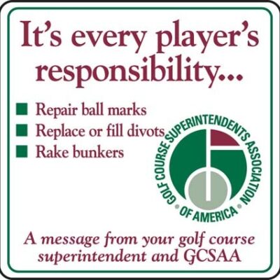 12" x 12" GCSAA Message Information Sign