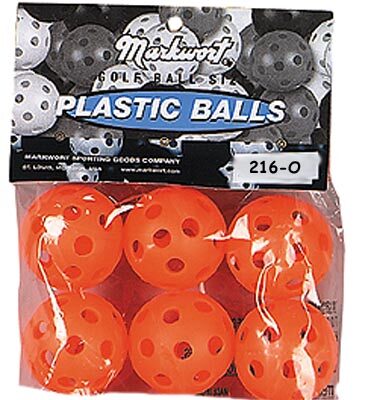 5" Pliable Plastic Practice Golf Balls from Markwort - 10 Bags