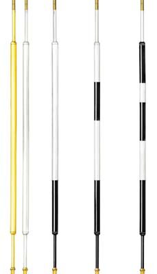 8 ft. Aluminum / Fiberglass Tournament Flagsticks (Black Stripe) - Set of 9