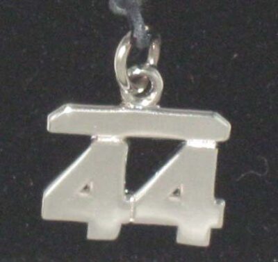 8MM 5/16" Double Number Charm - Sterling Silver Jewelry