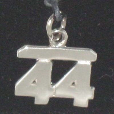 8MM 5/16" Double Number Charm - Sterling Silver Jewelry