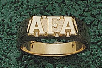 Air Force Academy Falcons "AFA" Ladies' Ring Size 6 1/2 - 10KT Gold Jewelry