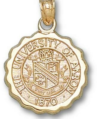 Akron Zips "Seal" Pendant - 14KT Gold Jewelry