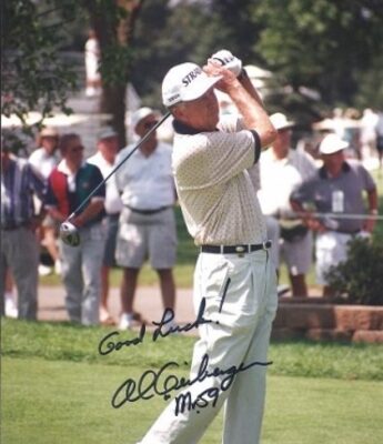 Al Geiberger Autographed Golf 8" x 10" Photograph with "MR 59" Inscription (Unframed)