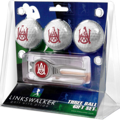 Alabama A & M Bulldogs 3 Ball Golf Gift Pack with Kool Tool