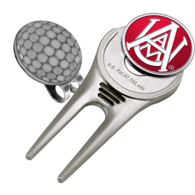 Alabama A & M Bulldogs Divot Tool Hat Clip with Golf Ball Marker (Set of 2)