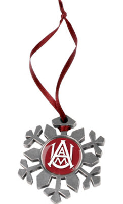 Alabama A & M Bulldogs Snowflake Ornament (Set of 2)