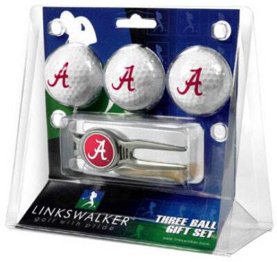 Alabama Crimson Tide 3 Ball Golf Gift Pack with Kool Tool