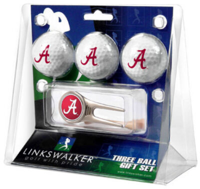 Alabama Crimson Tide 3 Golf Ball Gift Pack with Cap Tool