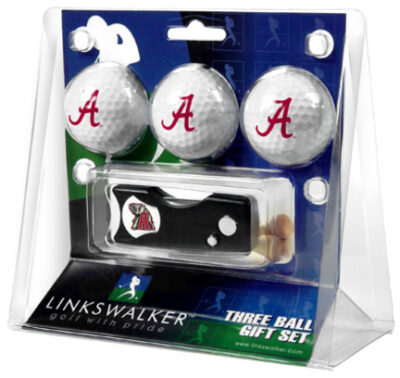 Alabama Crimson Tide 3 Golf Ball Gift Pack with Spring Action Tool