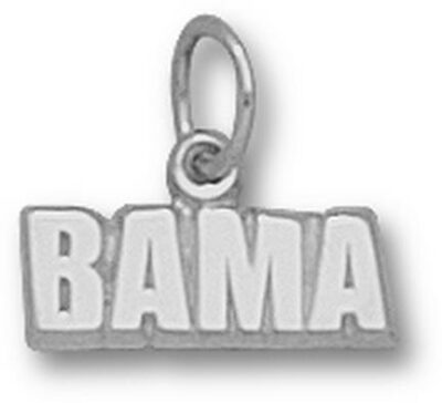 Alabama Crimson Tide "Bama" 3/16" Charm - Sterling Silver Jewelry