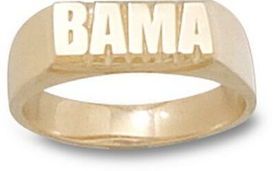 Alabama Crimson Tide "Bama" Ladies' Ring Size 6 1/2 - 10KT Gold Jewelry