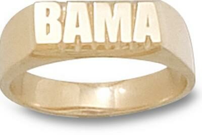 Alabama Crimson Tide "Bama" Ladies' Ring Size 6 1/2 - 10KT Gold Jewelry