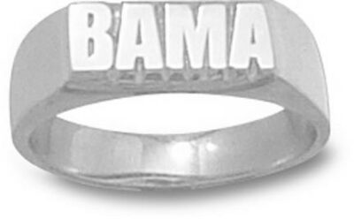 Alabama Crimson Tide "Bama" Ladies' Ring Size 6 1/2 - Sterling Silver Jewelry