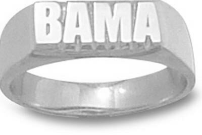 Alabama Crimson Tide "Bama" Ladies' Ring Size 6 1/2 - Sterling Silver Jewelry