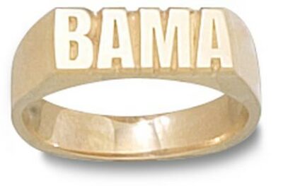 Alabama Crimson Tide "Bama" Men's Ring Size 10 1/2 - 10KT Gold Jewelry