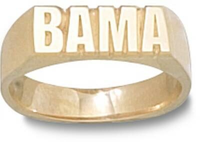 Alabama Crimson Tide "Bama" Men's Ring Size 10 1/2 - 10KT Gold Jewelry