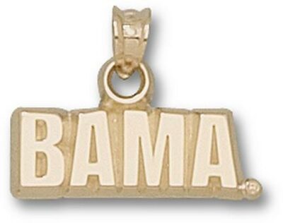 Alabama Crimson Tide "Bama" Pendant - 14KT Gold Jewelry