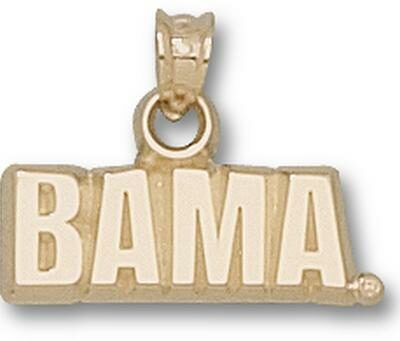 Alabama Crimson Tide "Bama" Pendant - 14KT Gold Jewelry