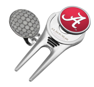 Alabama Crimson Tide Divot Tool Hat Clip with Golf Ball Marker (Set of 2)