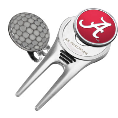 Alabama Crimson Tide Divot Tool Hat Clip with Golf Ball Marker (Set of 2)