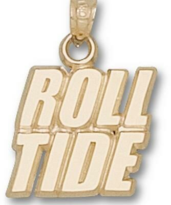 Alabama Crimson Tide "Roll Tide" Pendant - 14KT Gold Jewelry