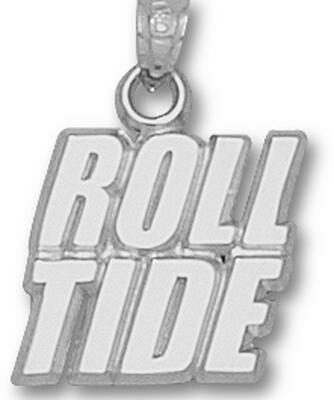 Alabama Crimson Tide "Roll Tide" Pendant - Sterling Silver Jewelry