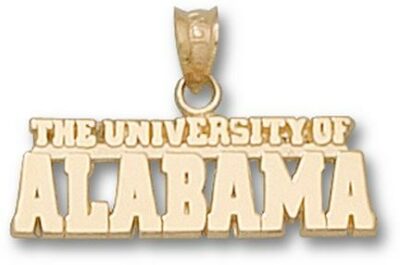 Alabama Crimson Tide "The University of Alabama" Pendant - 10KT Gold Jewelry