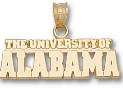 Alabama Crimson Tide "The University of Alabama" Pendant - 10KT Gold Jewelry