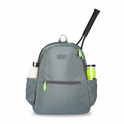 Ame & Lulu Courtside Tennis Backpack 2.0 (Charcoal/Lime)