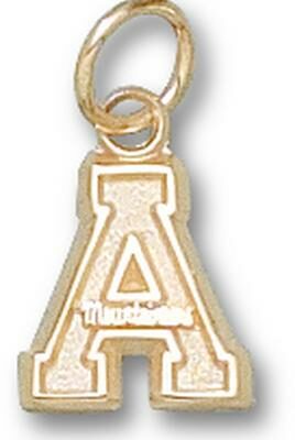 Appalachian State Mountaineers 3/8" "A" Charm - 10KT Gold Jewelry