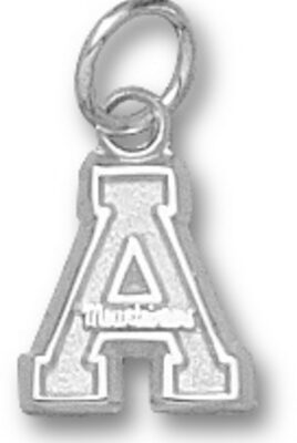 Appalachian State Mountaineers 3/8" "A" Charm - Sterling Silver Jewelry