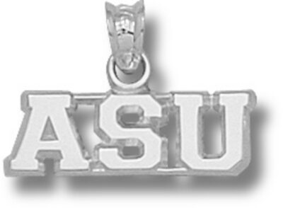 Appalachian State Mountaineers Horizontal "ASU" Pendant - Sterling Silver Jewelry