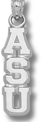 Appalachian State Mountaineers Vertical "ASU" Pendant - Sterling Silver Jewelry