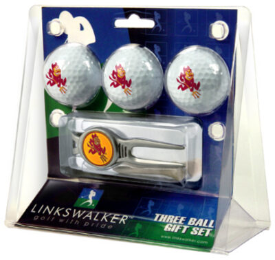 Arizona State Sun Devils 3 Ball Golf Gift Pack with Kool Tool