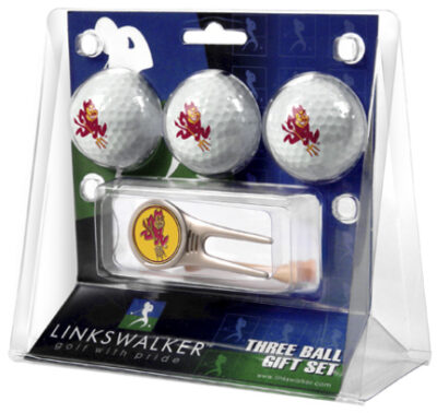 Arizona State Sun Devils 3 Golf Ball Gift Pack with Cap Tool