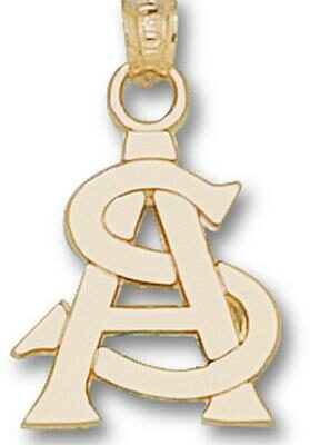 Arizona State Sun Devils "AS" Pendant - 14KT Gold Jewelry