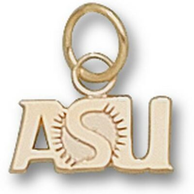 Arizona State Sun Devils "ASU Sunburst" 1/4" Charm - 14KT Gold Jewelry