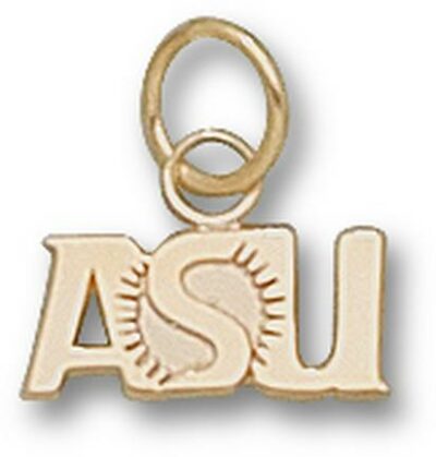 Arizona State Sun Devils "ASU Sunburst" 1/4" Charm - 14KT Gold Jewelry