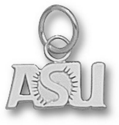 Arizona State Sun Devils "ASU Sunburst" 1/4" Charm - Sterling Silver Jewelry