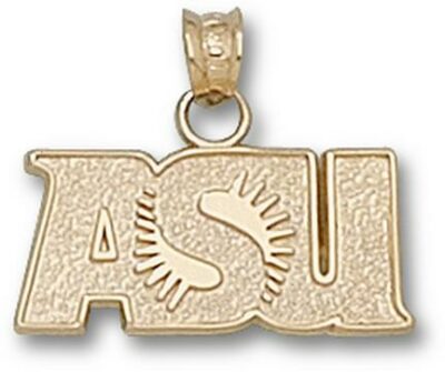 Arizona State Sun Devils "ASU Sunburst" 3/8" Pendant - 10KT Gold Jewelry