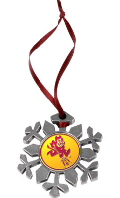 Arizona State Sun Devils Snowflake Ornament (Set of 2)