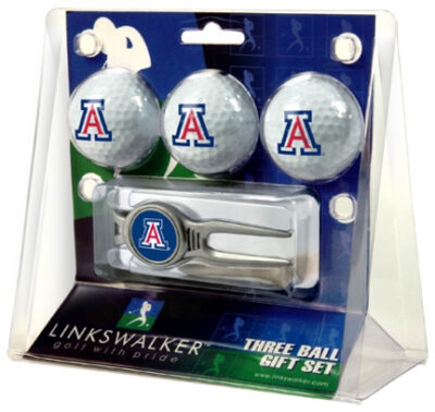 Arizona Wildcats 3 Ball Golf Gift Pack with Kool Tool