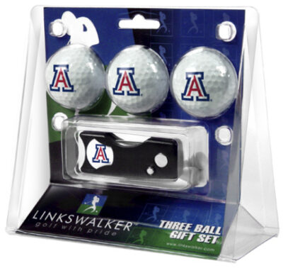 Arizona Wildcats 3 Golf Ball Gift Pack with Spring Action Tool