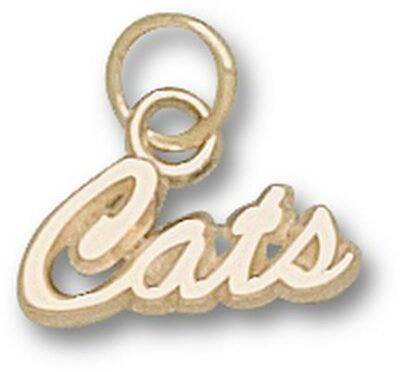 Arizona Wildcats Script "Cats" Charm - 10KT Gold Jewelry