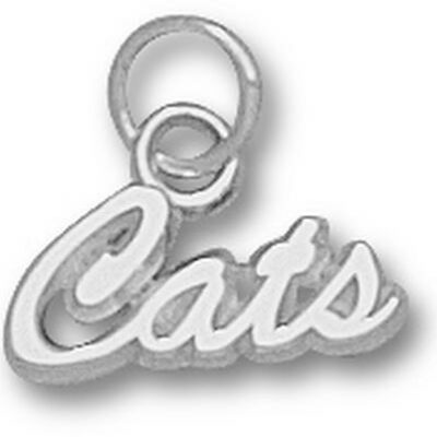 Arizona Wildcats Script "Cats" Charm - Sterling Silver Jewelry