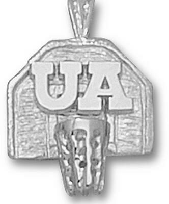 Arizona Wildcats "UA Basketball Backboard" Pendant - Sterling Silver Jewelry