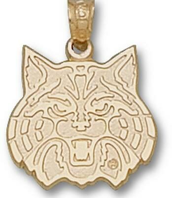 Arizona Wildcats "Wildcat Face" 1/2" Pendant - 14KT Gold Jewelry